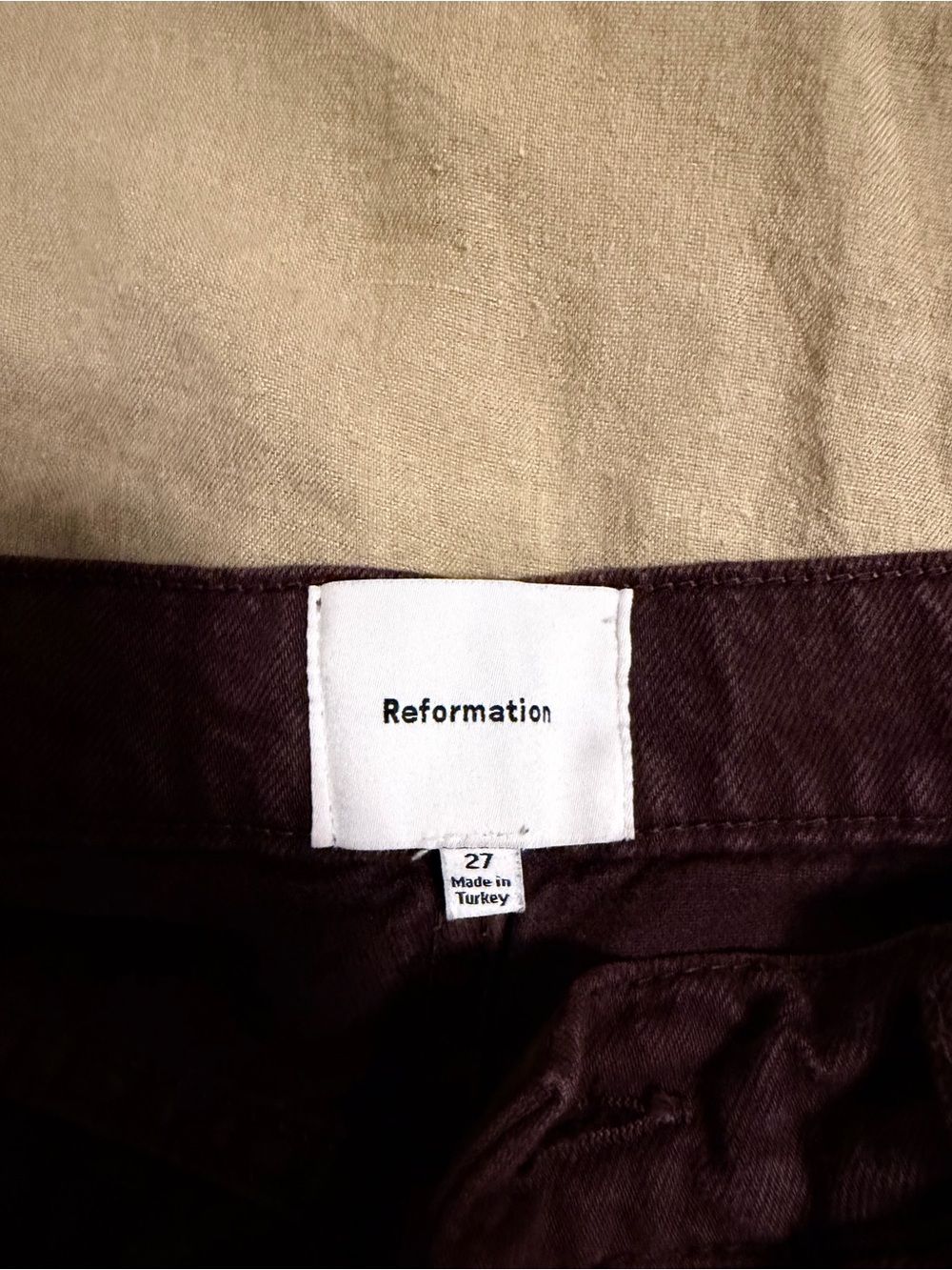 Reformation Cary Low Rise Slouchy Leg in Mole - Picture 4 of 4